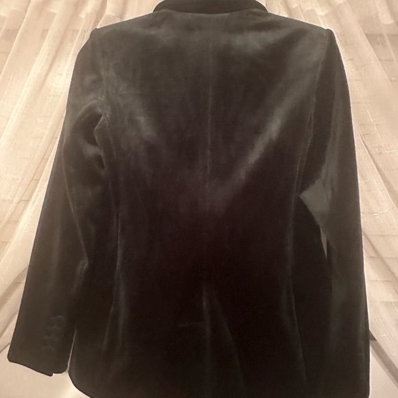 Express Velvet Double Breasted Shawl Collar Blazer Size XS Emerald Green. - Picture 4 of 10